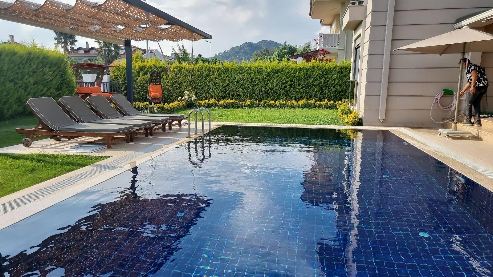 Dalyan'da Merkeze Yürüme Mesafesinde, Özel Havuzlu, 8 Kişilik Villa-24439