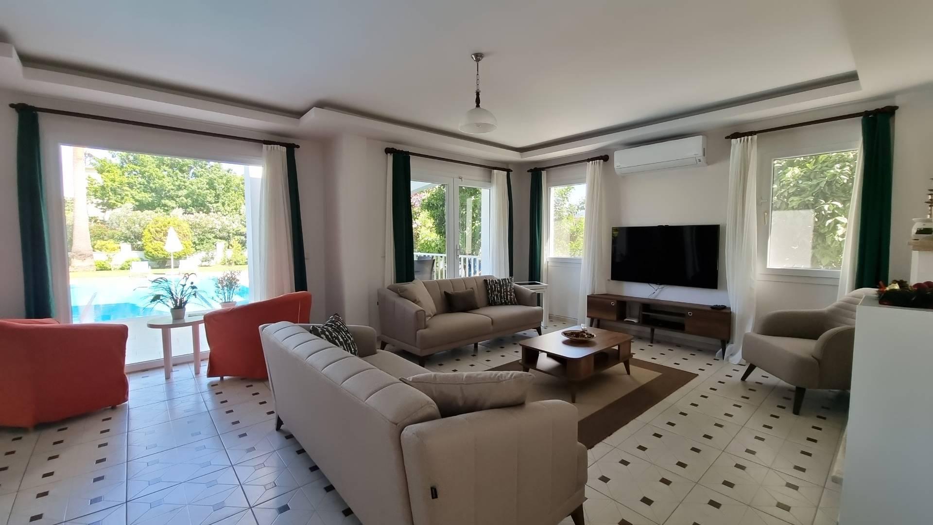 Dalyan'da Sakin Konumda, Özel Havuz ve Bahçeli, Müstakil, Şık Villa-17624