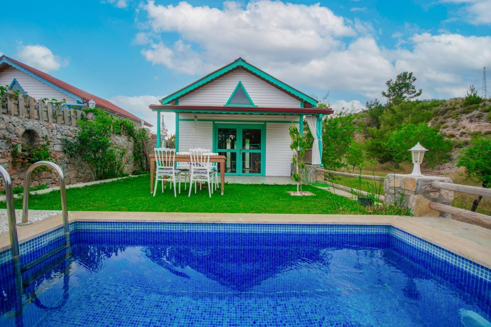 Datça Kızlan'da Muhteşem Doğada, Özel Havuzlu, Ahşap Tasarımlı Villa-21174