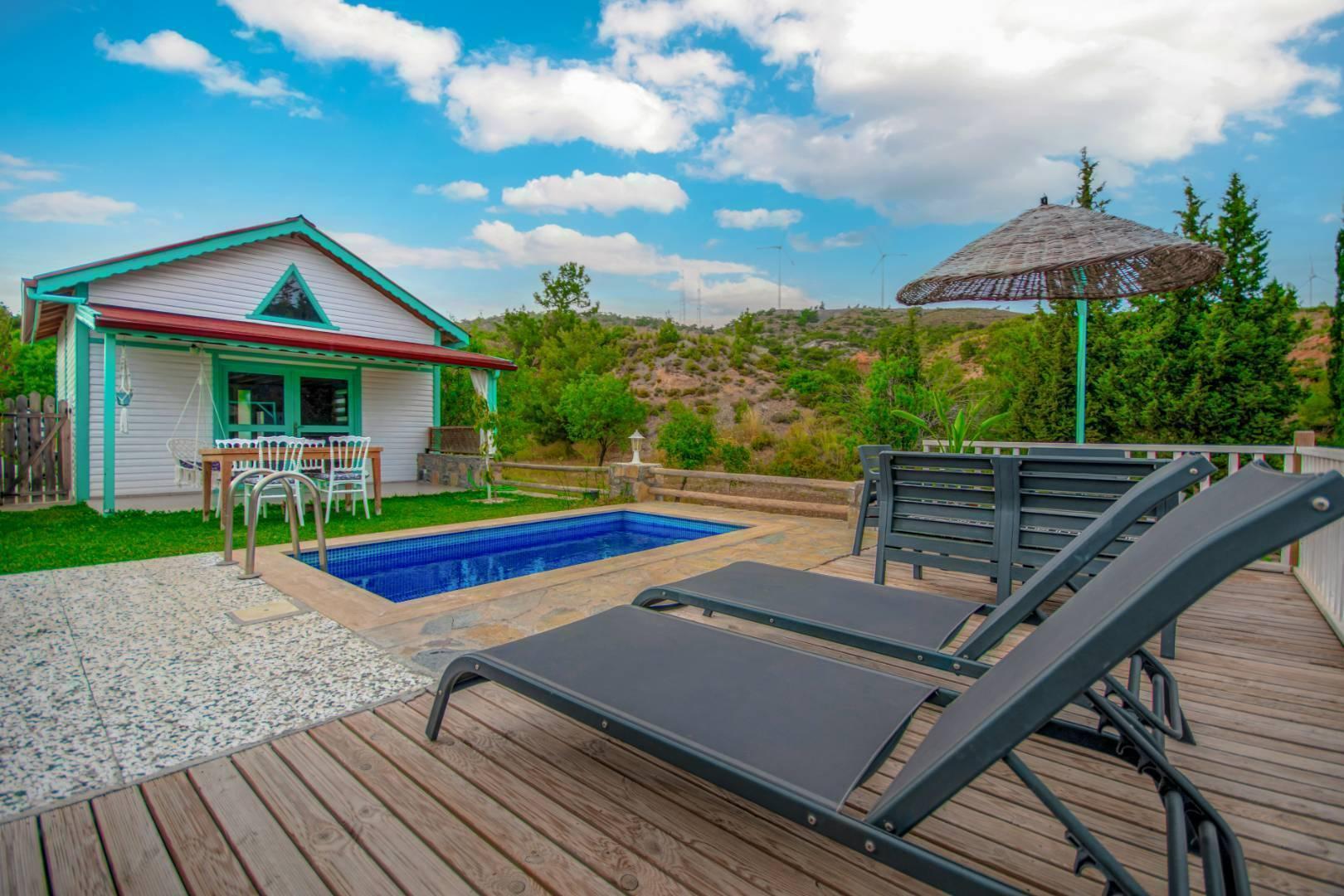 Datça Kızlan'da Muhteşem Doğada, Özel Havuzlu, Ahşap Tasarımlı Villa-21174