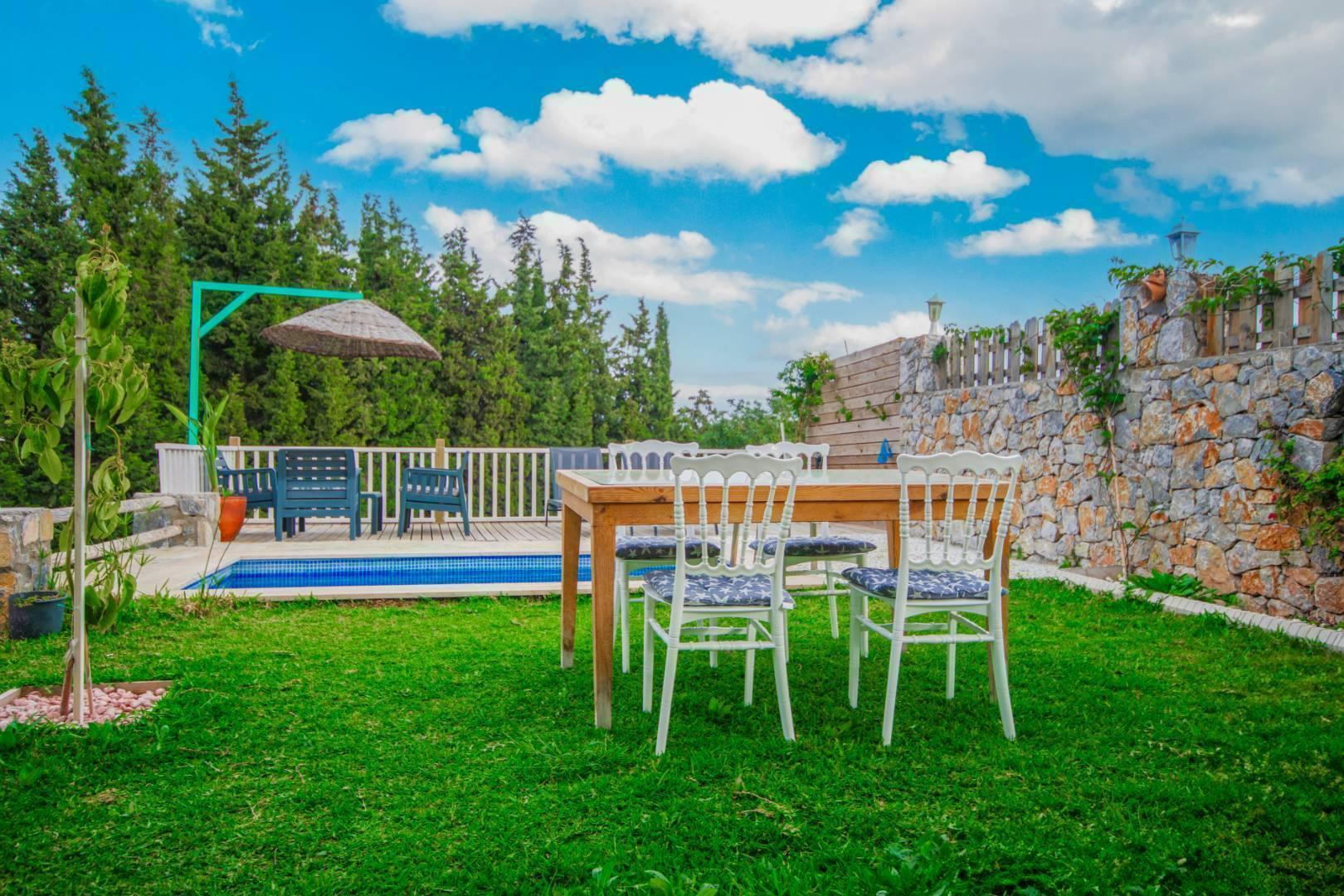 Datça Kızlan'da Muhteşem Doğada, Özel Havuzlu, Ahşap Tasarımlı Villa-21174