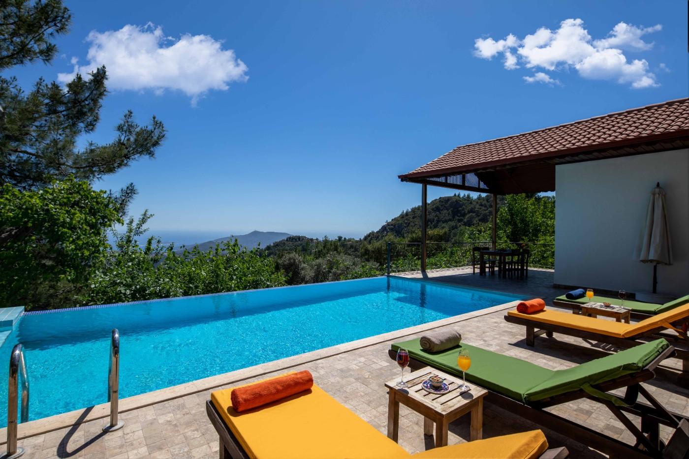 Kalkan İslamlar'da Enfes Doğa Manzaralı, Sonsuzluk Havuzlu, Lüks Villa-22782