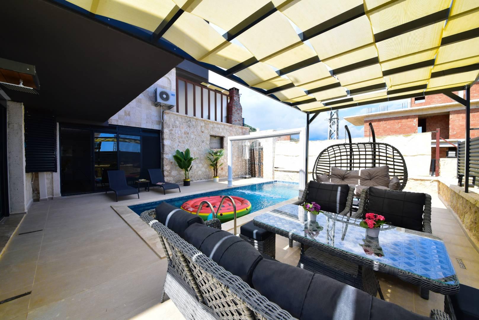 Demre Karabucak'ta Sakin Konumda, Özel Havuzlu, Saunalı Villa-43821