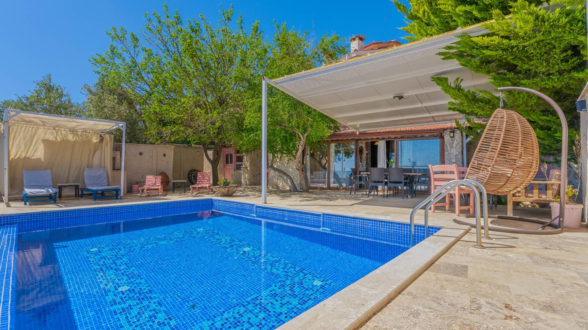 Kaş İslamlar'da Enfes Deniz Manzaralı, Özel Havuzlu, 6 Kişilik Villa-41670