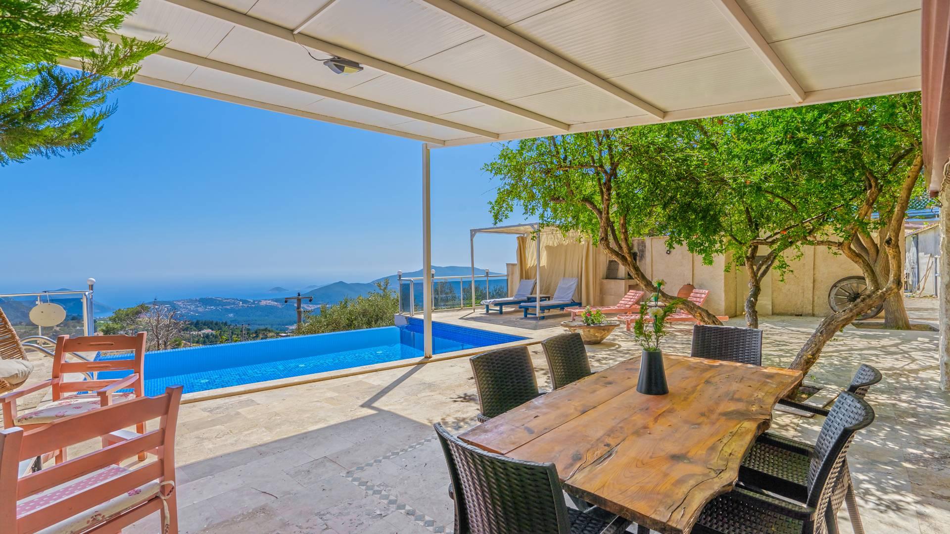 Kaş İslamlar'da Enfes Deniz Manzaralı, Özel Havuzlu, 6 Kişilik Villa-41670