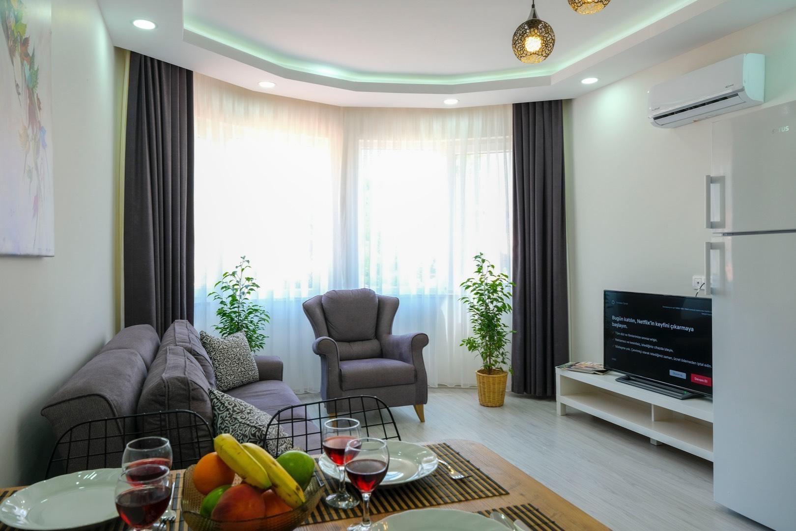 Fethiye'de Modern Tasarıma Sahip, 1+1, Yazlık, Kiralık Suit-29537