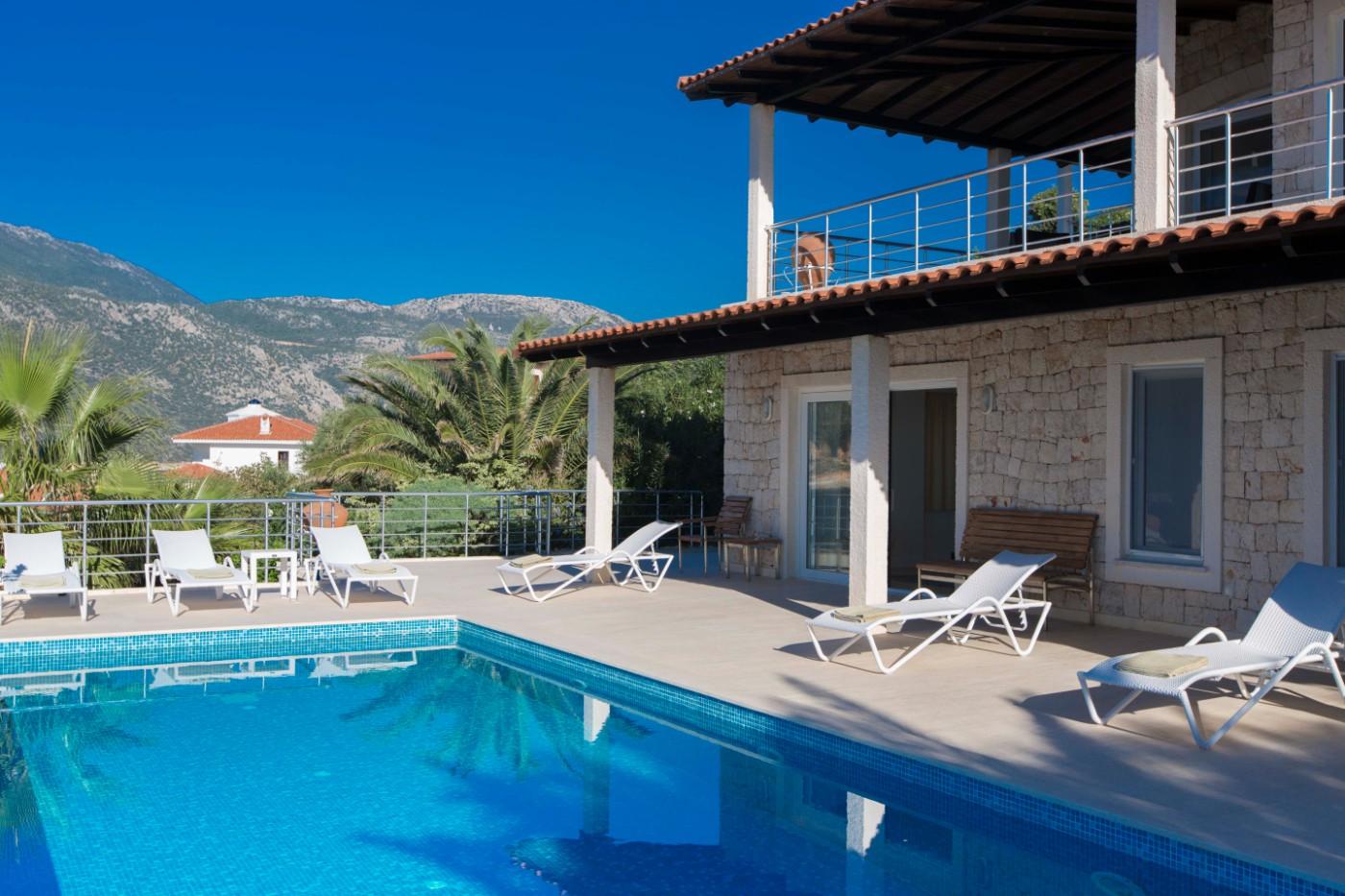 Kaş Andifli'de Özel Platformlu, Özel Havuzlu, Şık Taş Villa-19905