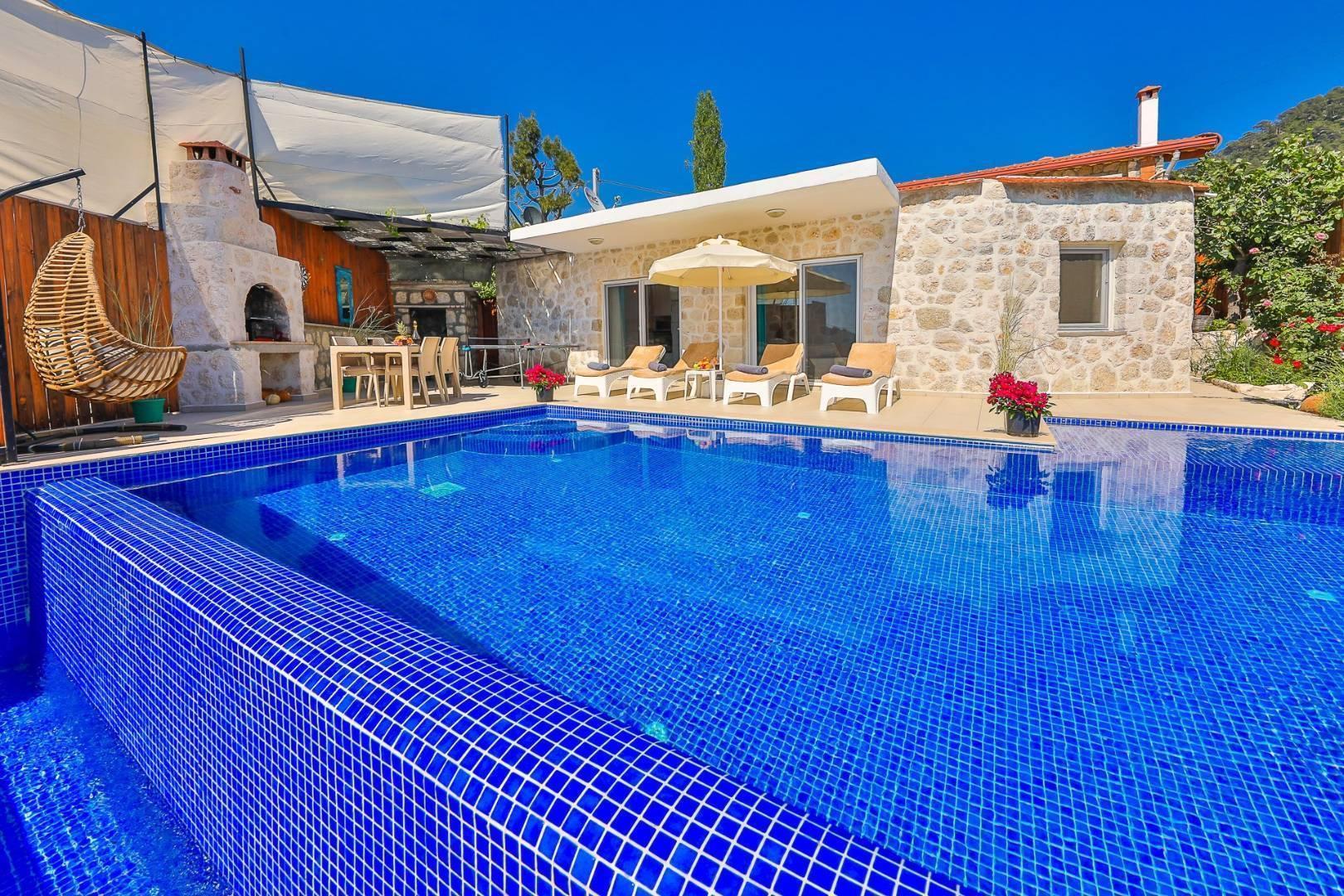 Kaş İslamlar'da Enfes Deniz Manzaralı, Özel Havuzlu, Lüks Villa-30695