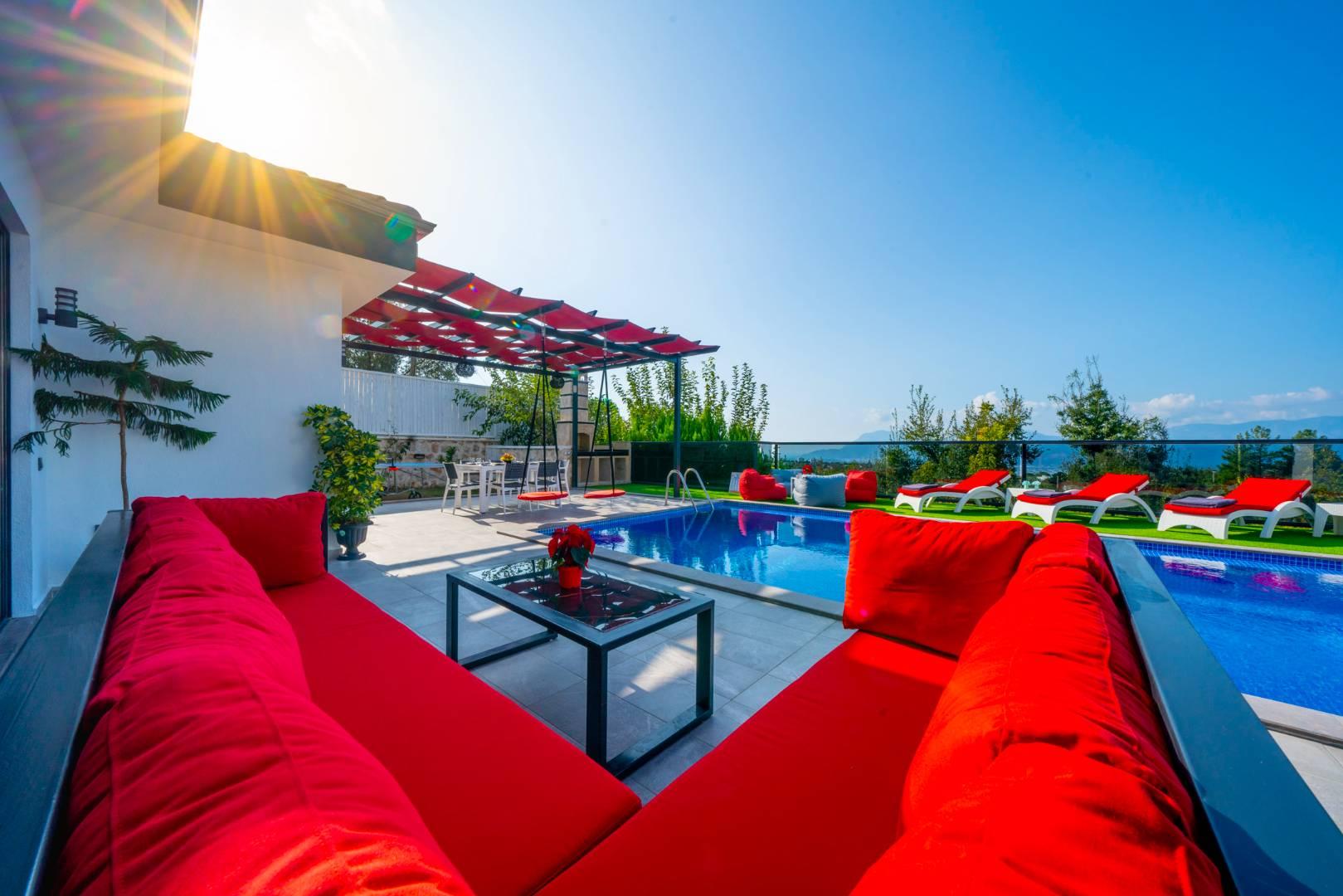 Kaş Üzümlü'de Muhteşem Doğada, Özel Havuzlu, Jakuzili Villa-29843