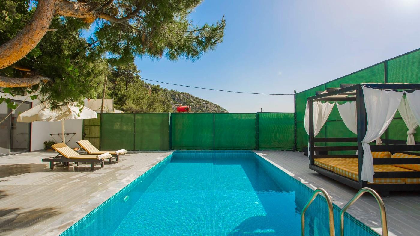 Kaş İslamlar'da Doğa'nın İçerisinde, Özel Havuzlu, Balayı Villası -23506