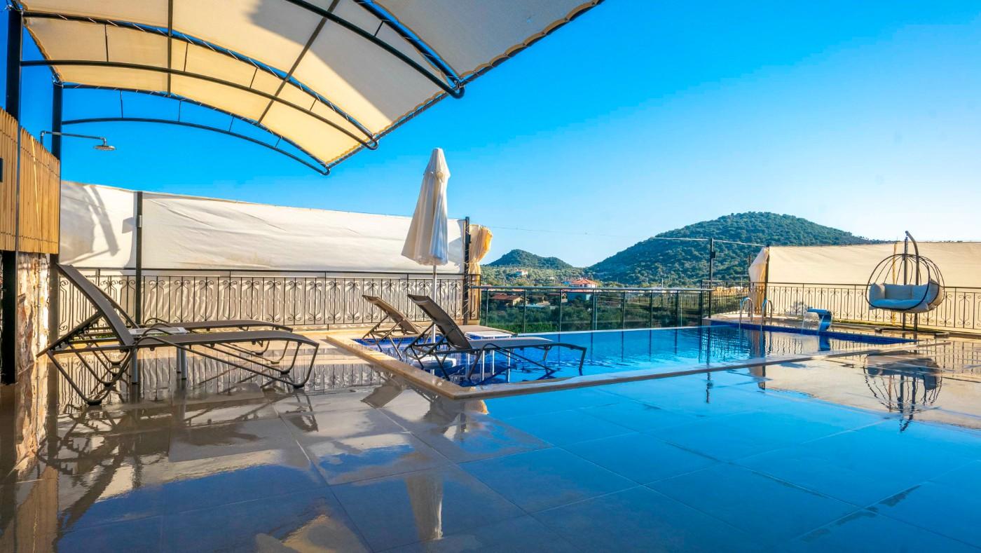 Kaş Belenli'de Deniz Manzaralı, Özel Havuzlu, Lüks Villa-22260