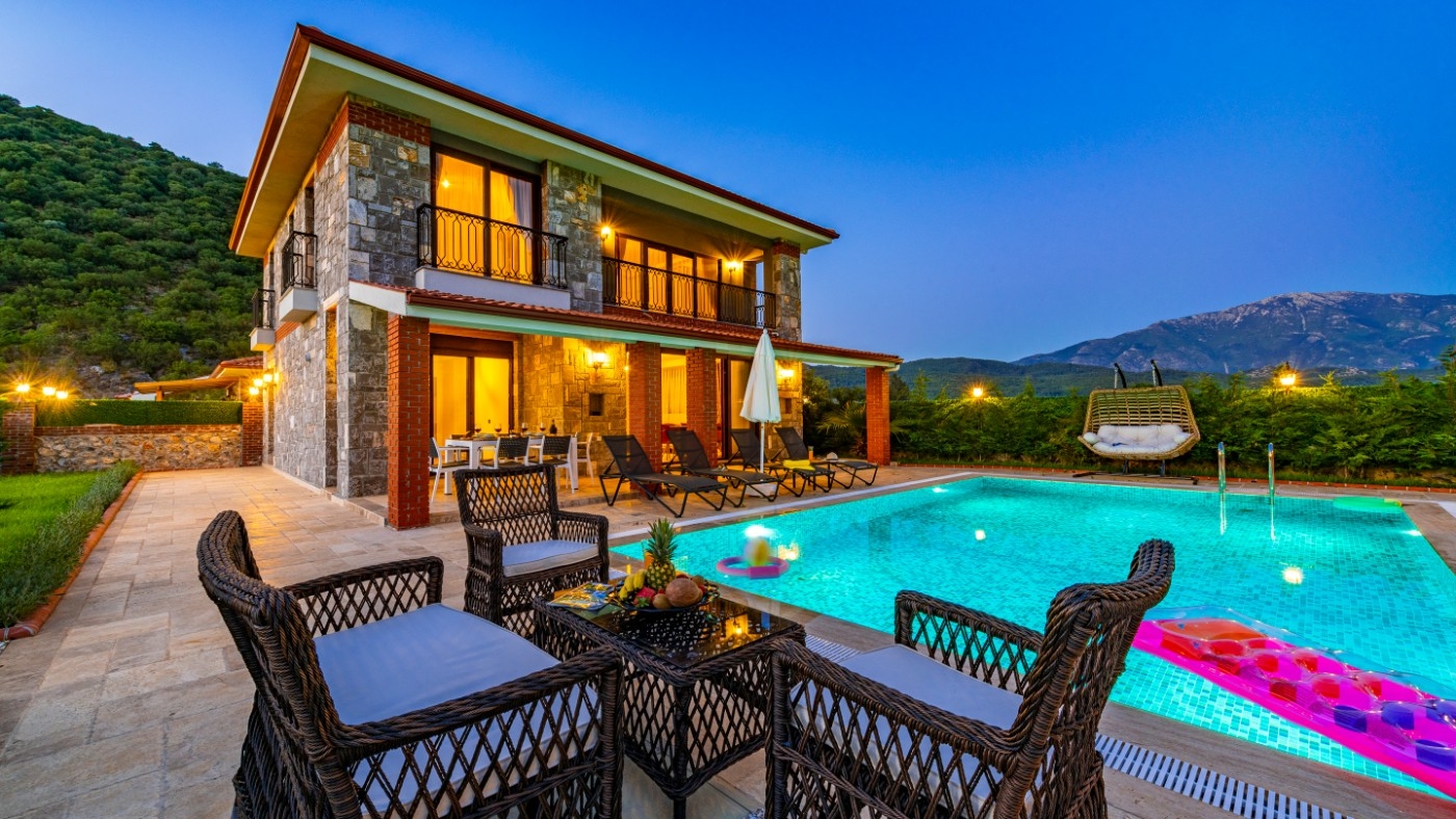 Fethiye Kayaköy'de Doğa İle İç İçe, Özel Havuzlu, 6+1 Ferah Villa