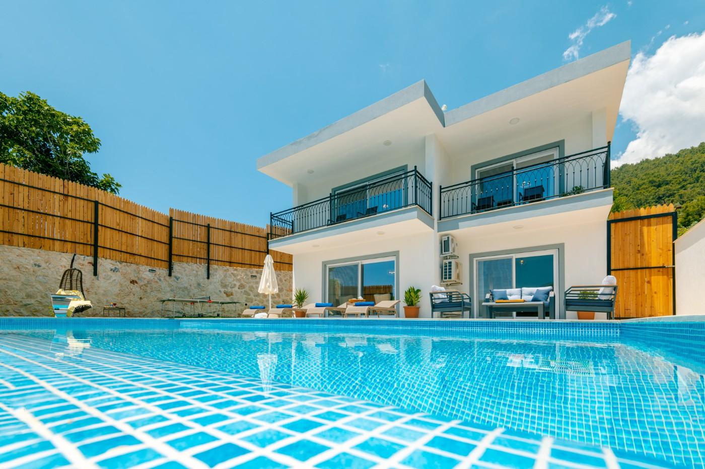 Kaş İslamlar'da Adalar ve Deniz Manzaralı, Özel Havuzlu, Şık Villa-16866