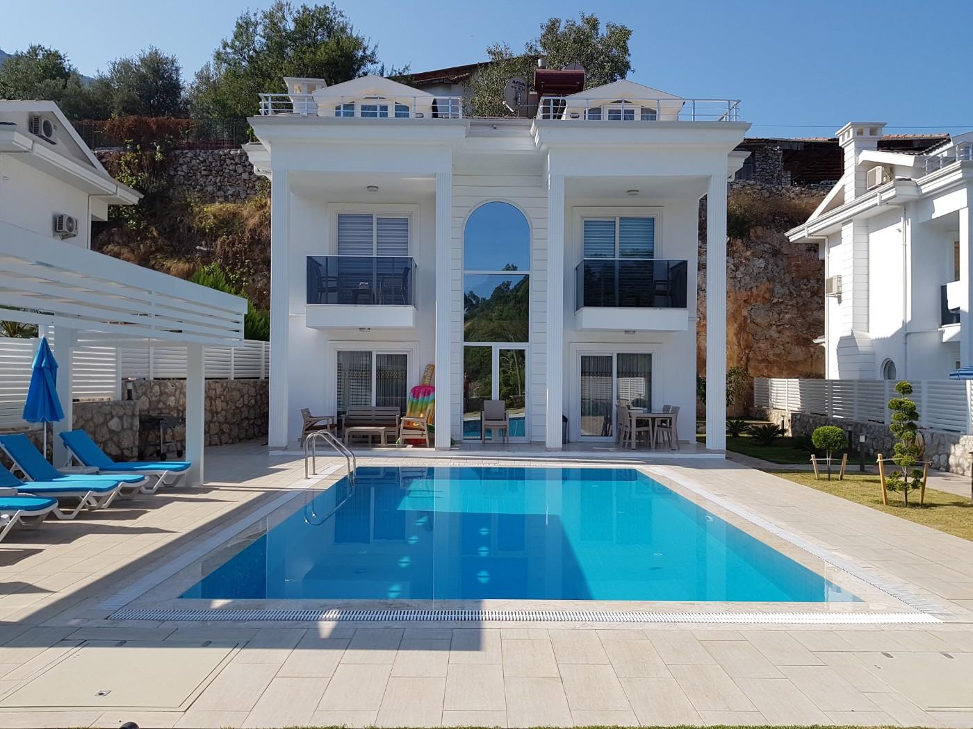 Fethiye Ölüdeniz'de Elverişli Konumda, Özel Havuzlu, Modern Villa-18000