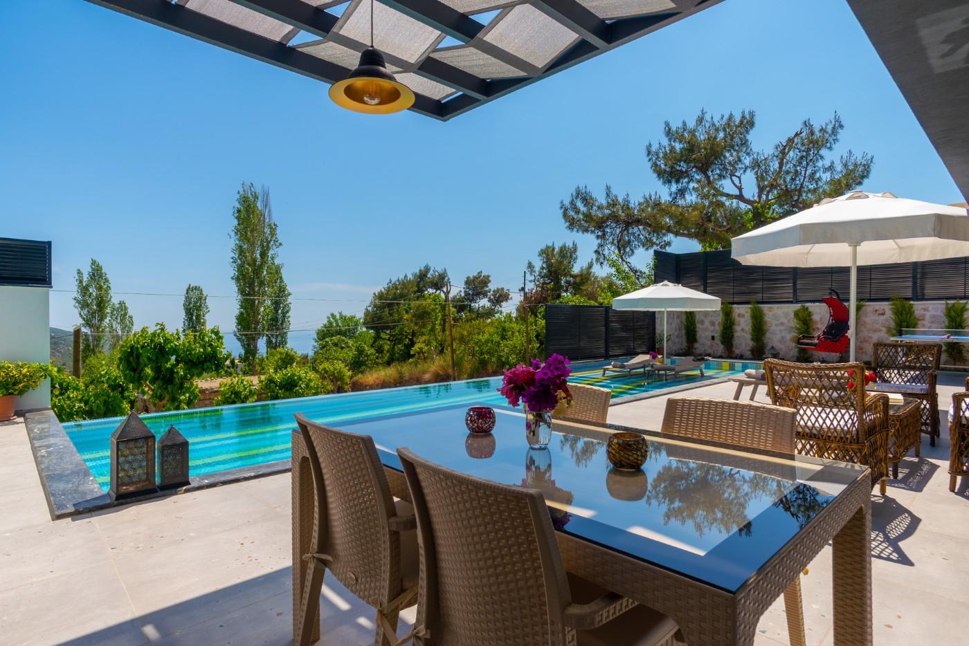 Kalkan İslamlar'da Ultra Lüks, Sonsuzluk Havuzlu, Sinema Odalı Villa-19539