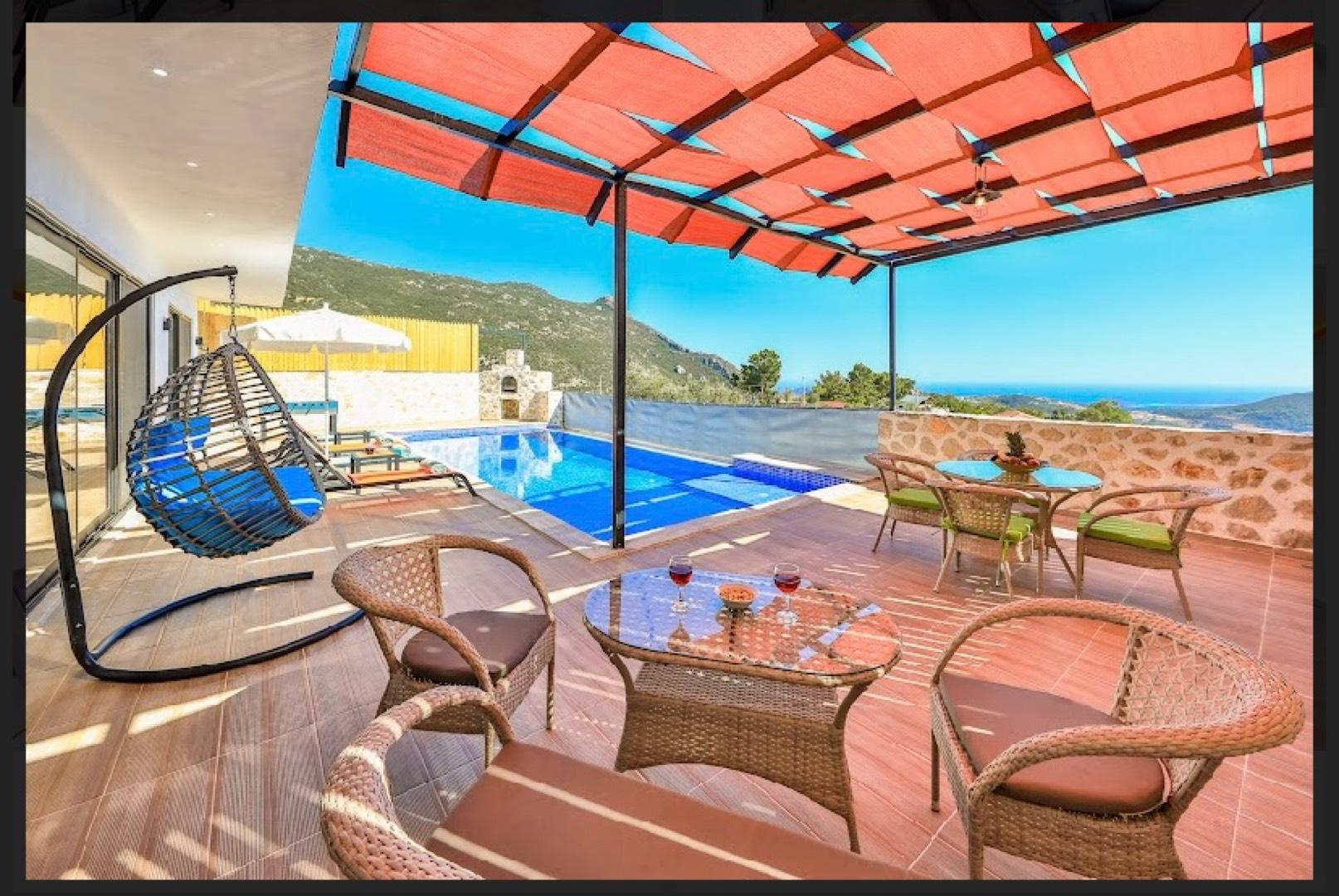 Kaş İslamlar'da Doğa İle İç İçe, Özel Havuzlu, Jakuzili, Kiralık Villa-28314