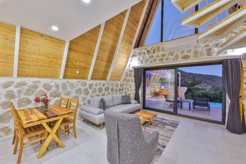 Kaş İslamlar'da Taş Ve Ahşap Yapılı, Özel Havuzlu, Balayı Villası-28531
