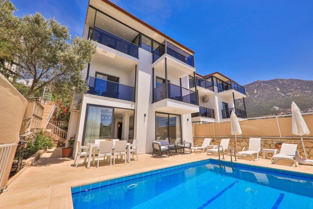 Kaş Kalkan'da Deniz Manzaralı, Özel Havuzlu, 6 Kişilik Lüks Villa-19406