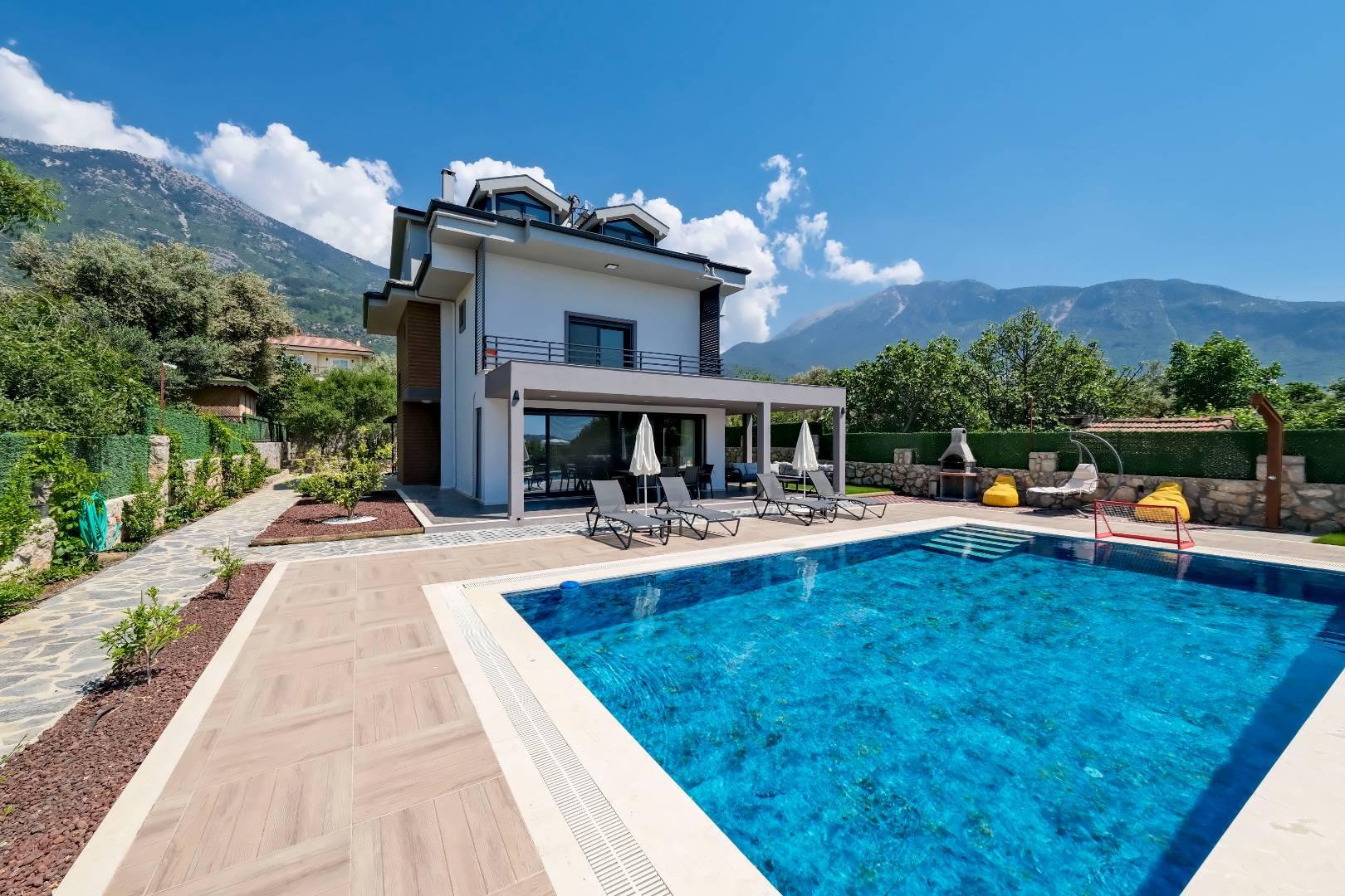 Fethiye Ölüdeniz'de Özel Havuzlu, Yerden Isıtmalı, Lüks Tatil Villası-26994