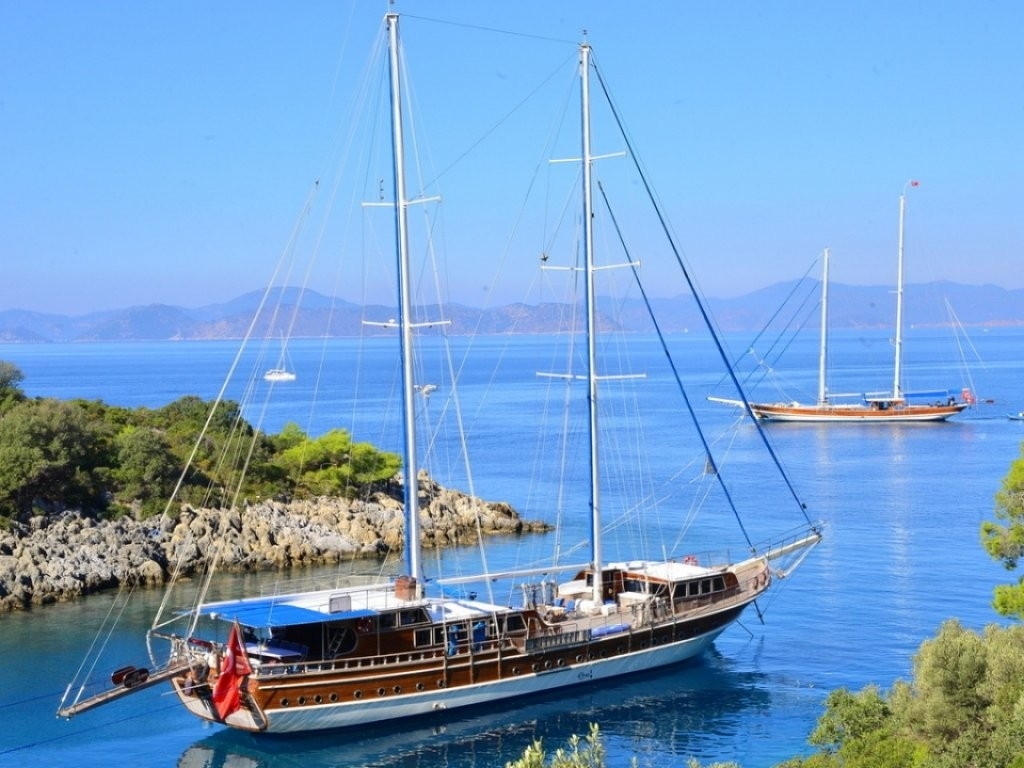 Muğla Fethiye'de Ahşap Tasarımıyla Dikkat Çeken, 16 Kişilik Gulet