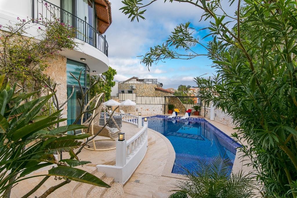 Kalkan Kalamar'da Muhteşem Deniz Manzaralı, Özel Havuzlu, Yazlık Villa-14556