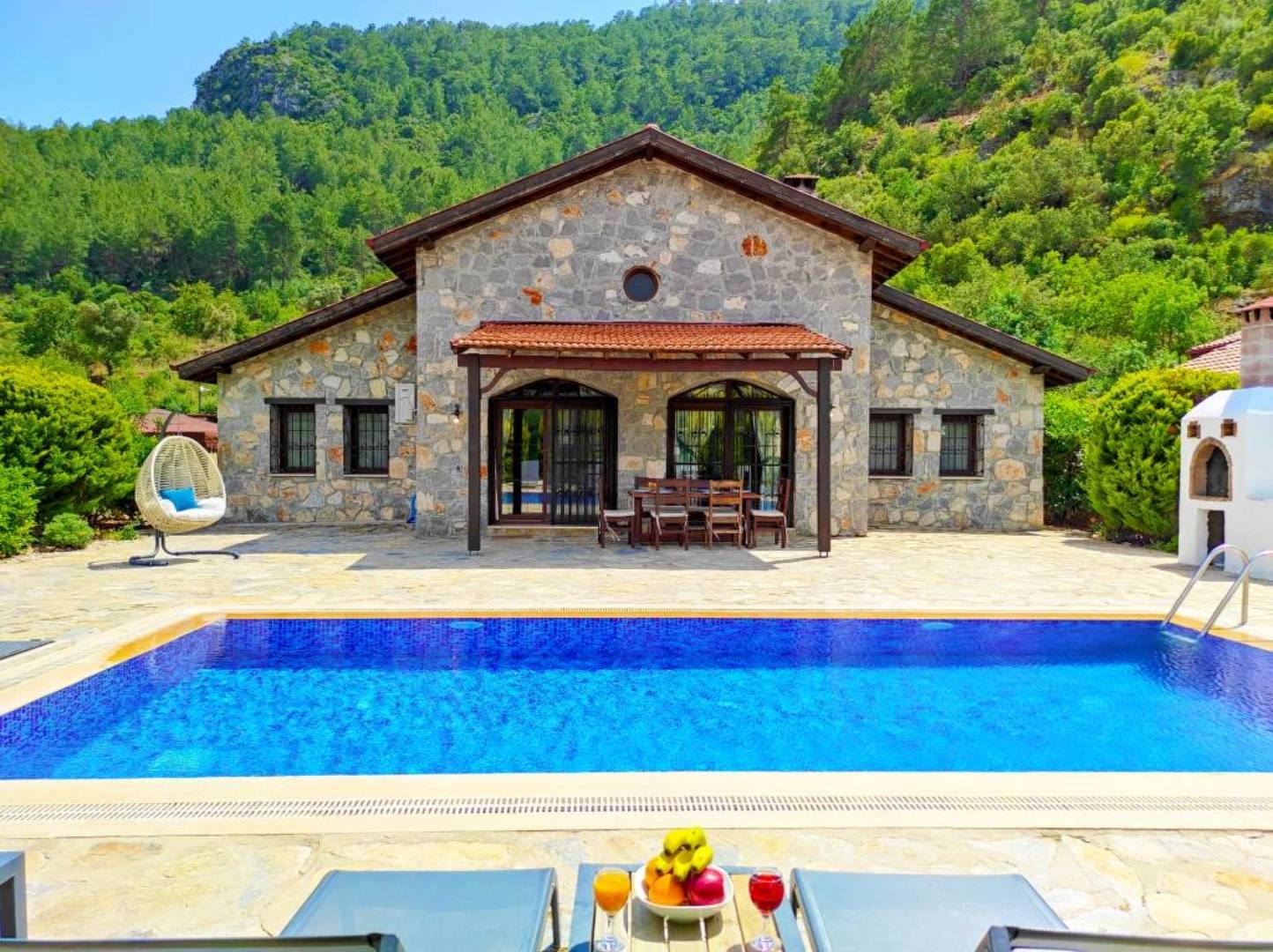 Fethiye Kayaköy'de Doğanın Kalbinde, Özel Havuzlu, Korunaklı Villa