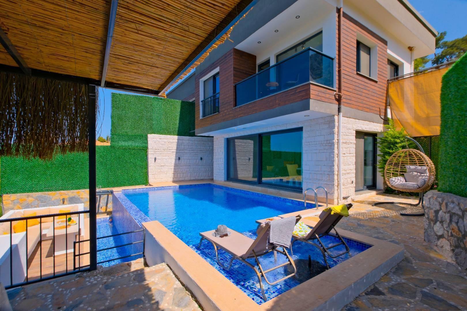 Fethiye Karaağaç'ta Eşsiz Doğa İçinde, Özel Havuzlu, Konforlu Villa-22073