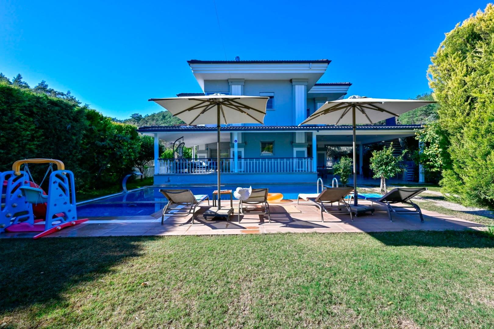 Fethiye İnlice'de Denize Yakın, Özel Havuzlu, Çocuk Oyun Alanlı Villa