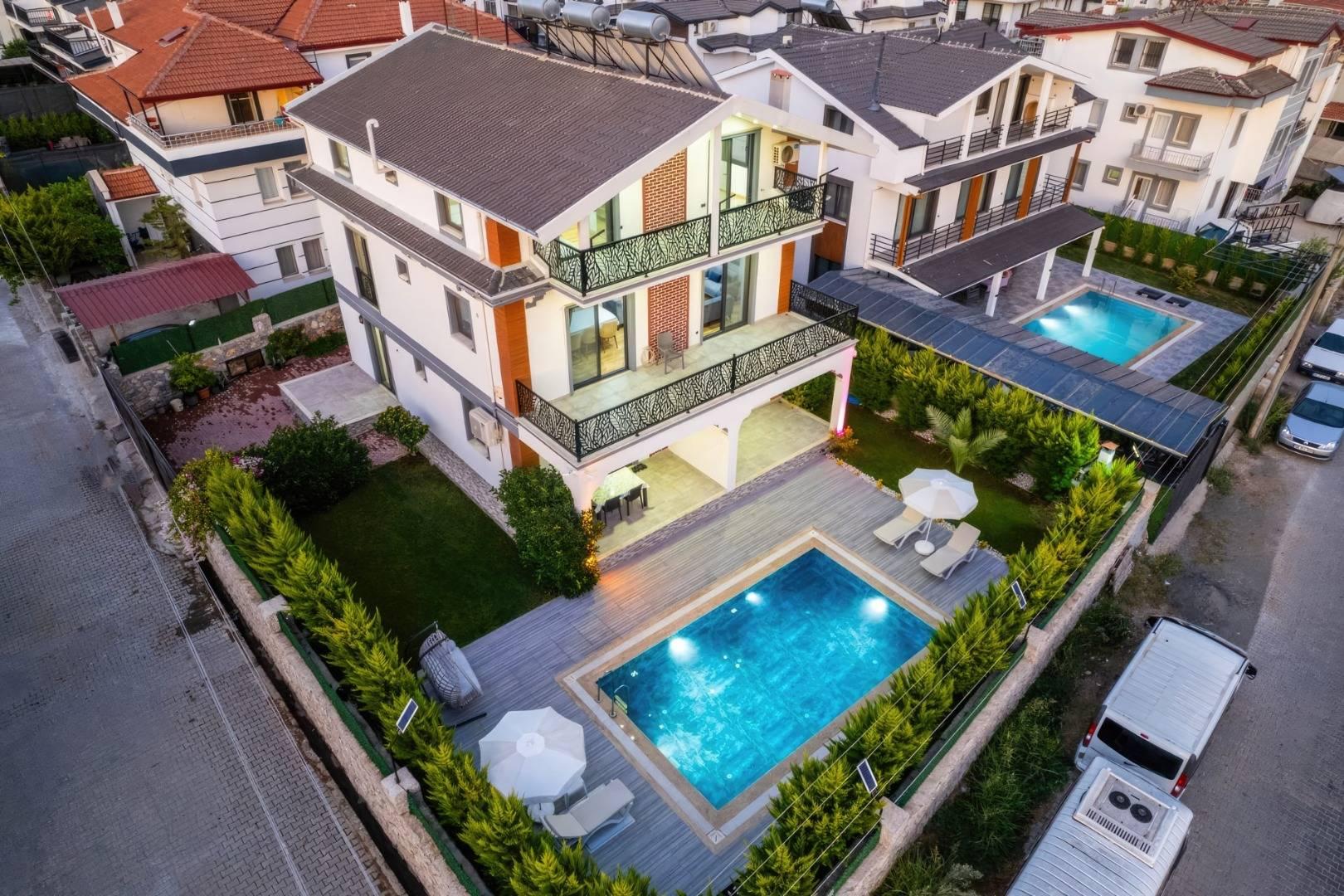 Fethiye Karaçulha'da Sessiz Doğada, Özel Havuzlu, Geniş Villa -35322