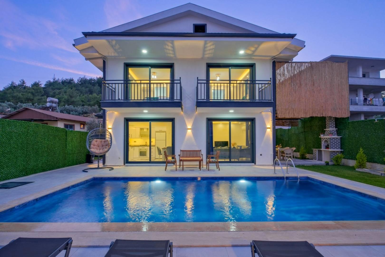 Fethiye Karagedik'te Doğa İçerisinde, Özel Havuzlu, Modern Villa-41363