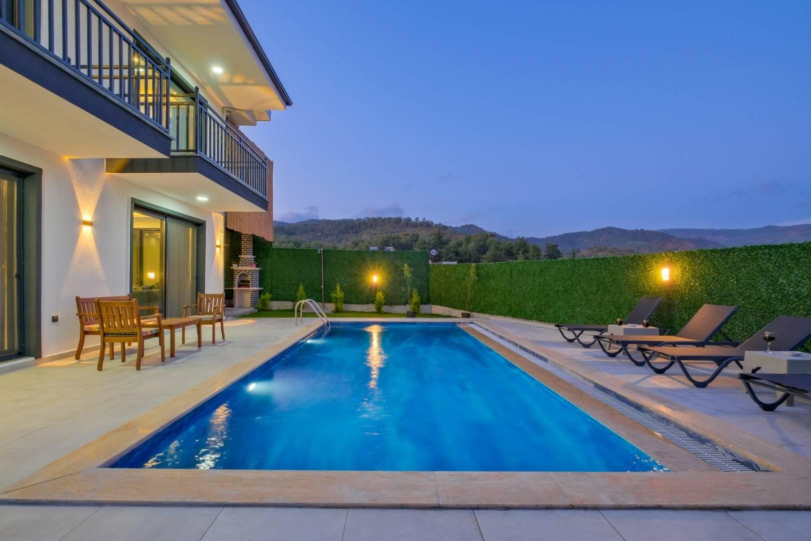 Fethiye Karagedik'te Doğa İçerisinde, Özel Havuzlu, Modern Villa-41363