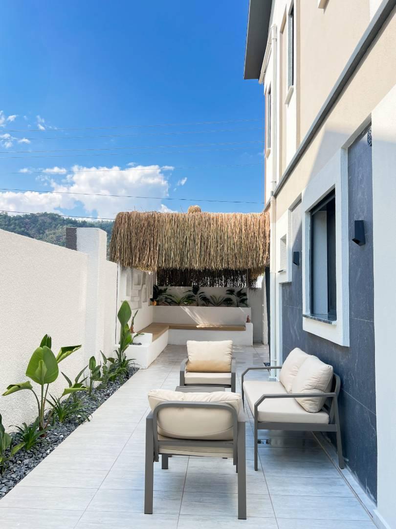 Fethiye Karagedik'te Bohem Tasarımlı, Özel Havuzlu, Olanaklı Villa-43502