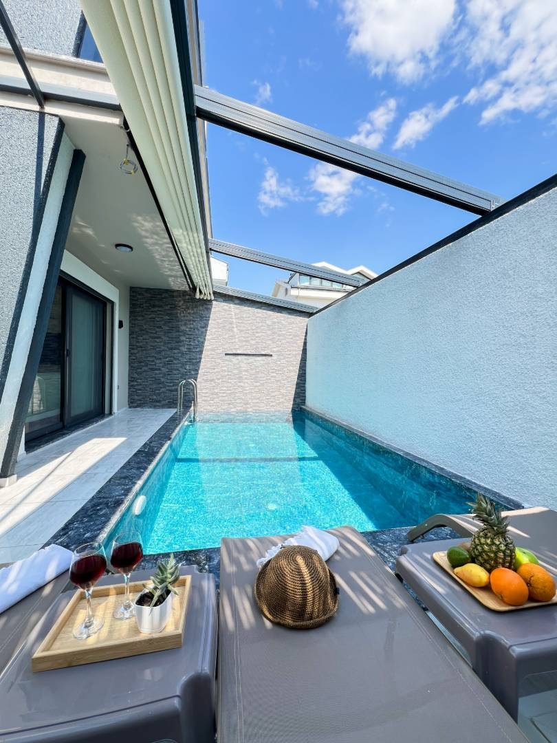 Fethiye Karagedik'te Bohem Tasarımlı, Özel Havuzlu, Olanaklı Villa