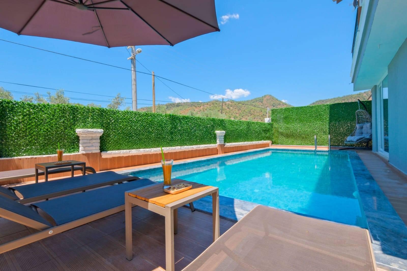 Fethiye Karagedik'te Göz Alıcı Doğada, Özel Havuzlu, Modern Villa-42337