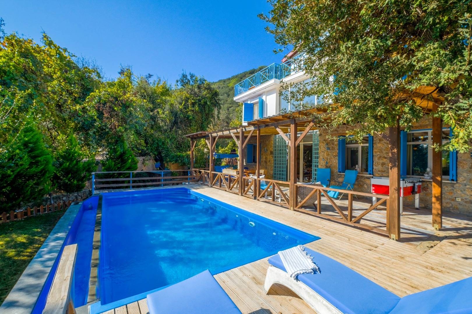 Fethiye Kayaköy'de Doğa Manzaralı, Özel Havuzlu, Kiralık Villa
