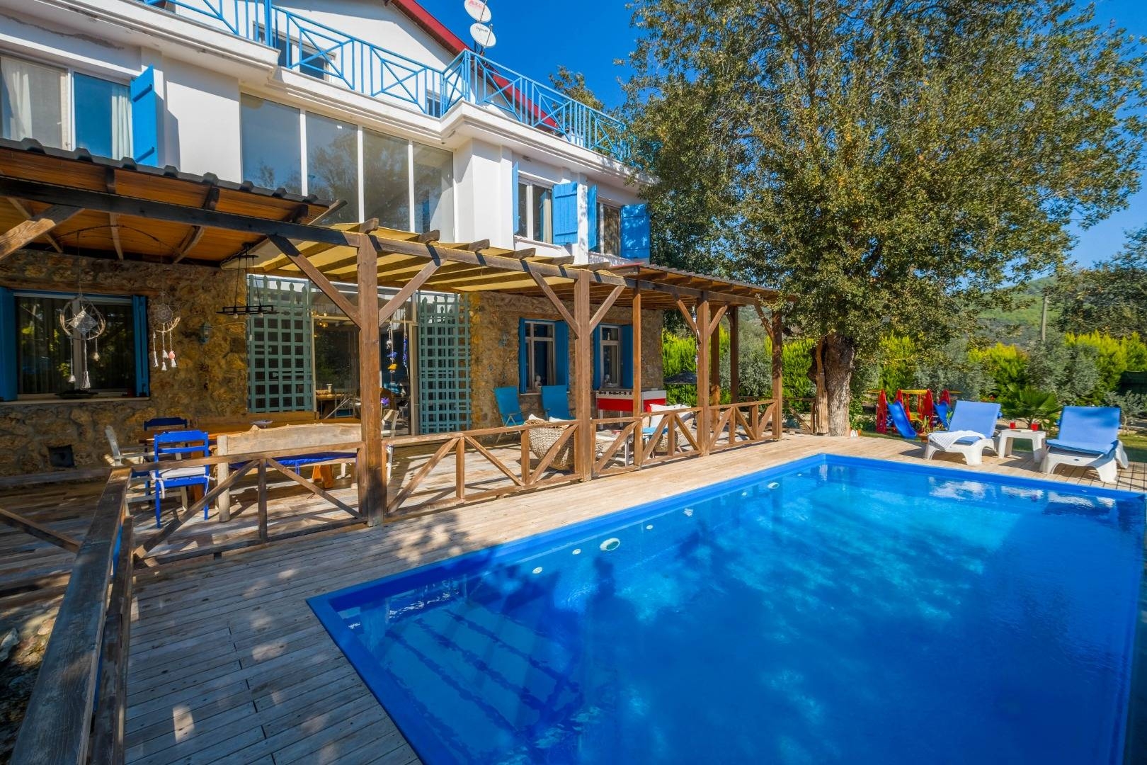 Fethiye Kayaköy'de Doğa Manzaralı, Özel Havuzlu, Kiralık Villa