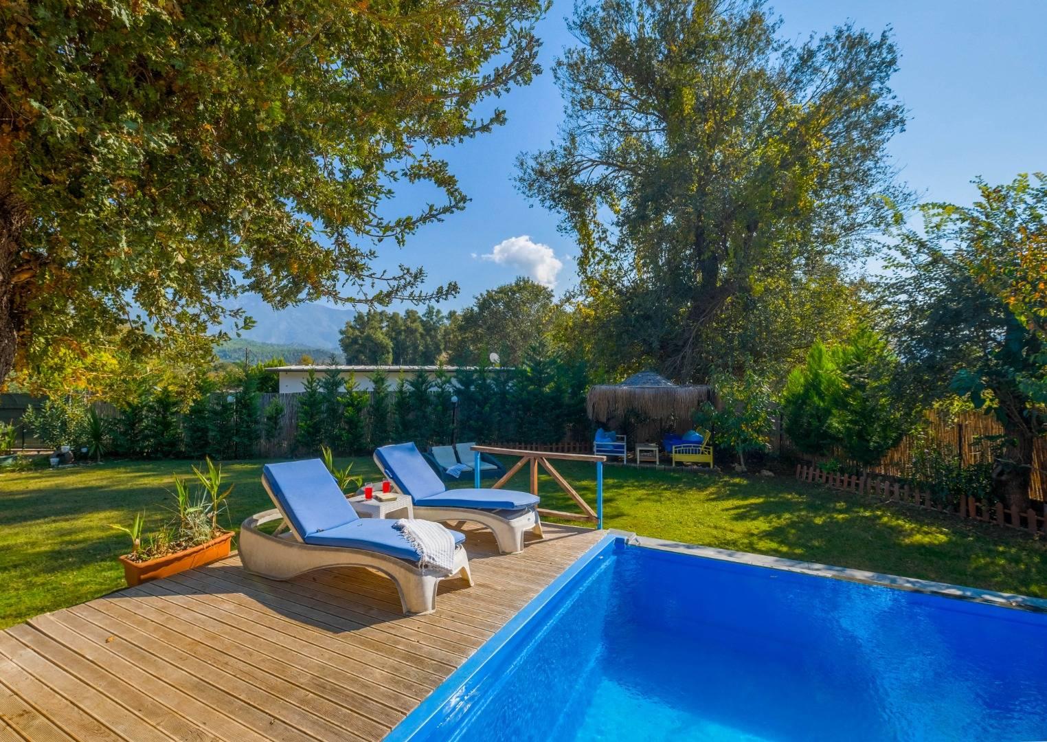 Fethiye Kayaköy'de Doğa Manzaralı, Özel Havuzlu, Kiralık Villa-26238