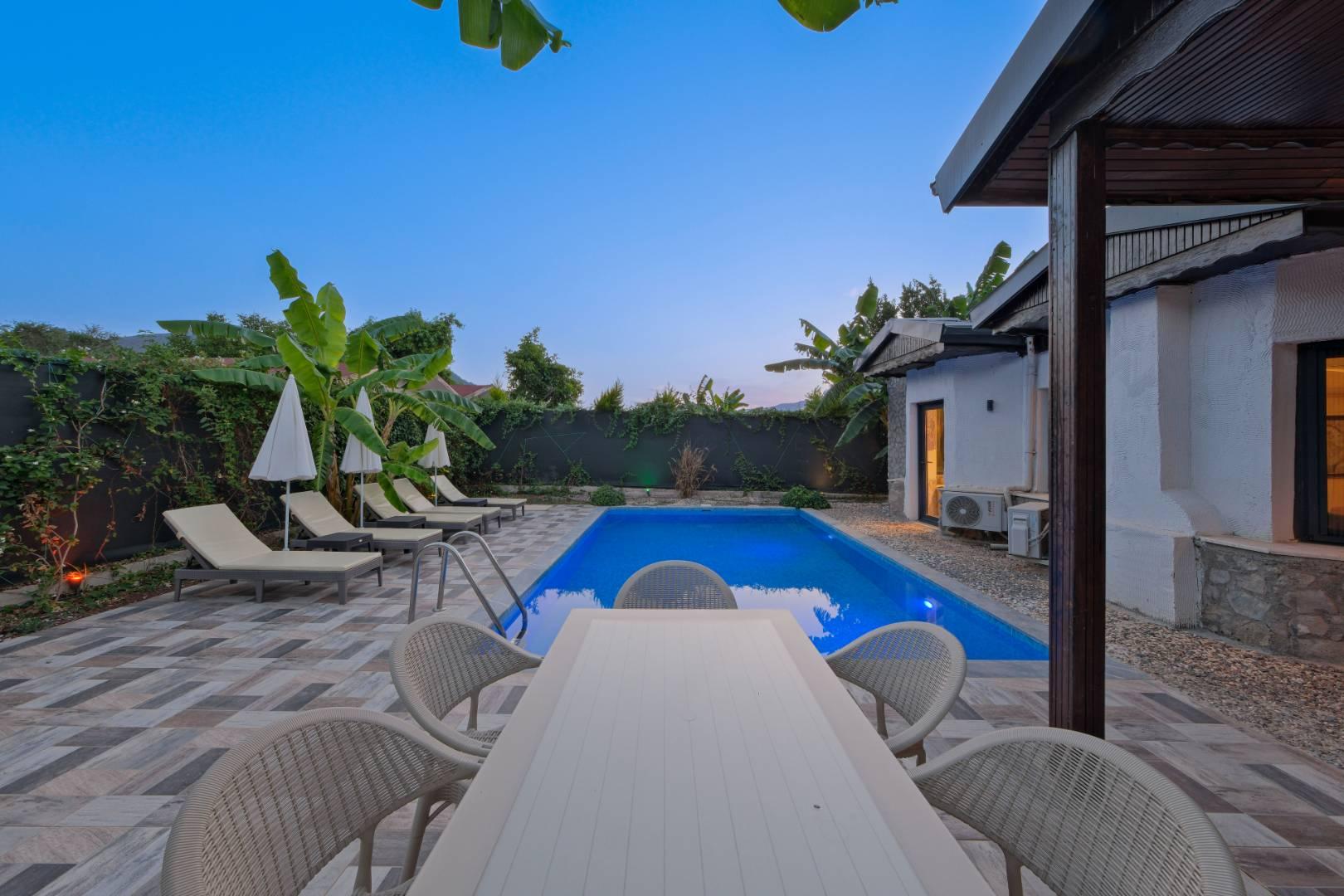 Fethiye Kayaköy'de Çekirdek Ailelere Uygun, Özel Havuzlu, Şık Villa-43075