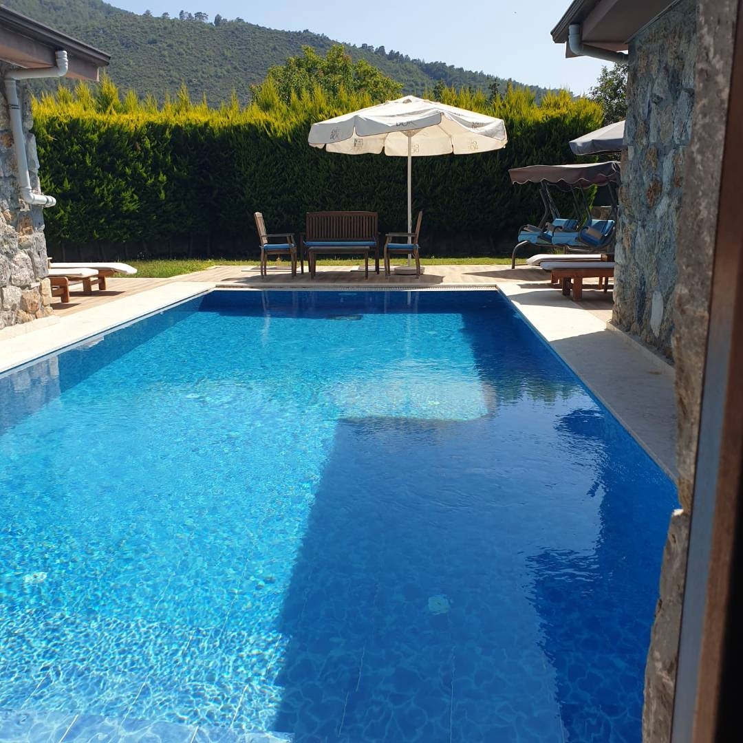 Fethiye Kayaköy'de Çekirdek Ailelere Uygun, Özel Havuzlu, Şık Villa