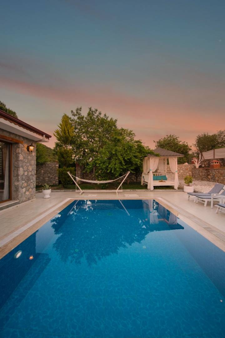 Fethiye Kayaköy'de Doğa İle İçiçe, Özel Havuzlu, Jakuzili Villa