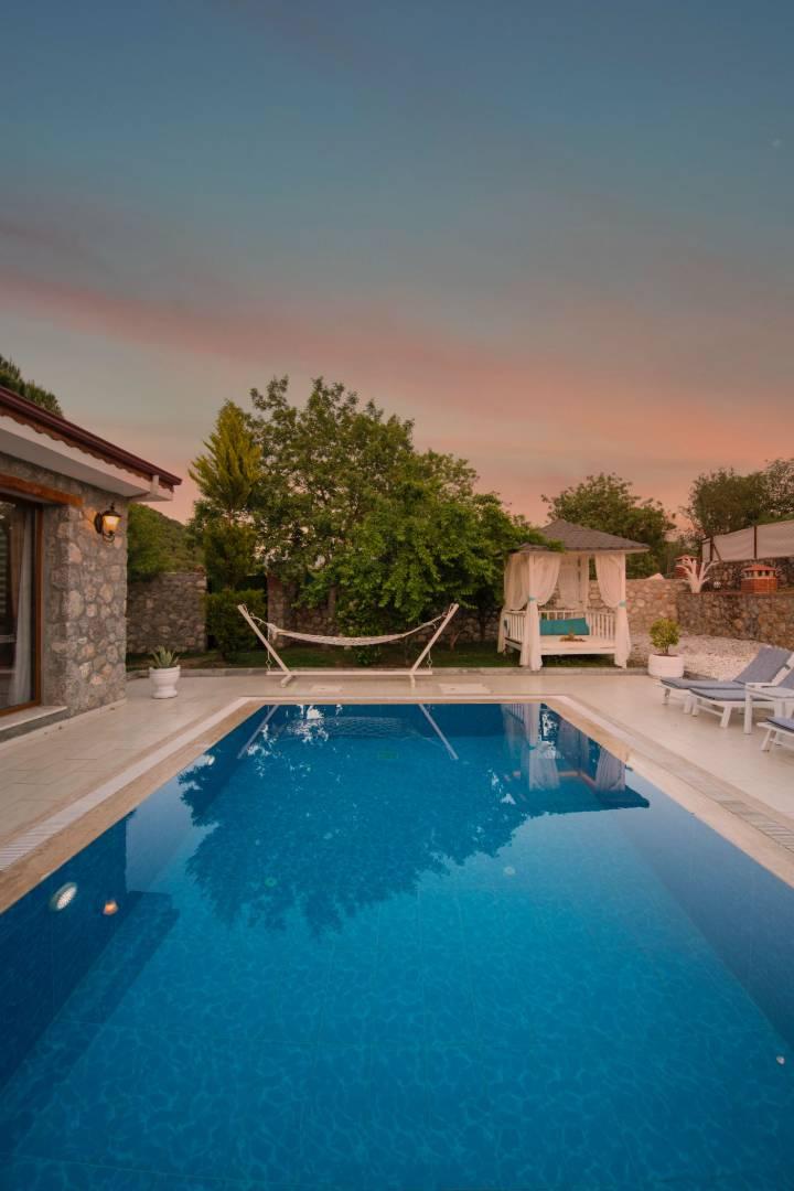 Fethiye Kayaköy'de Doğa İle İçiçe, Özel Havuzlu, Şık Villa-43097