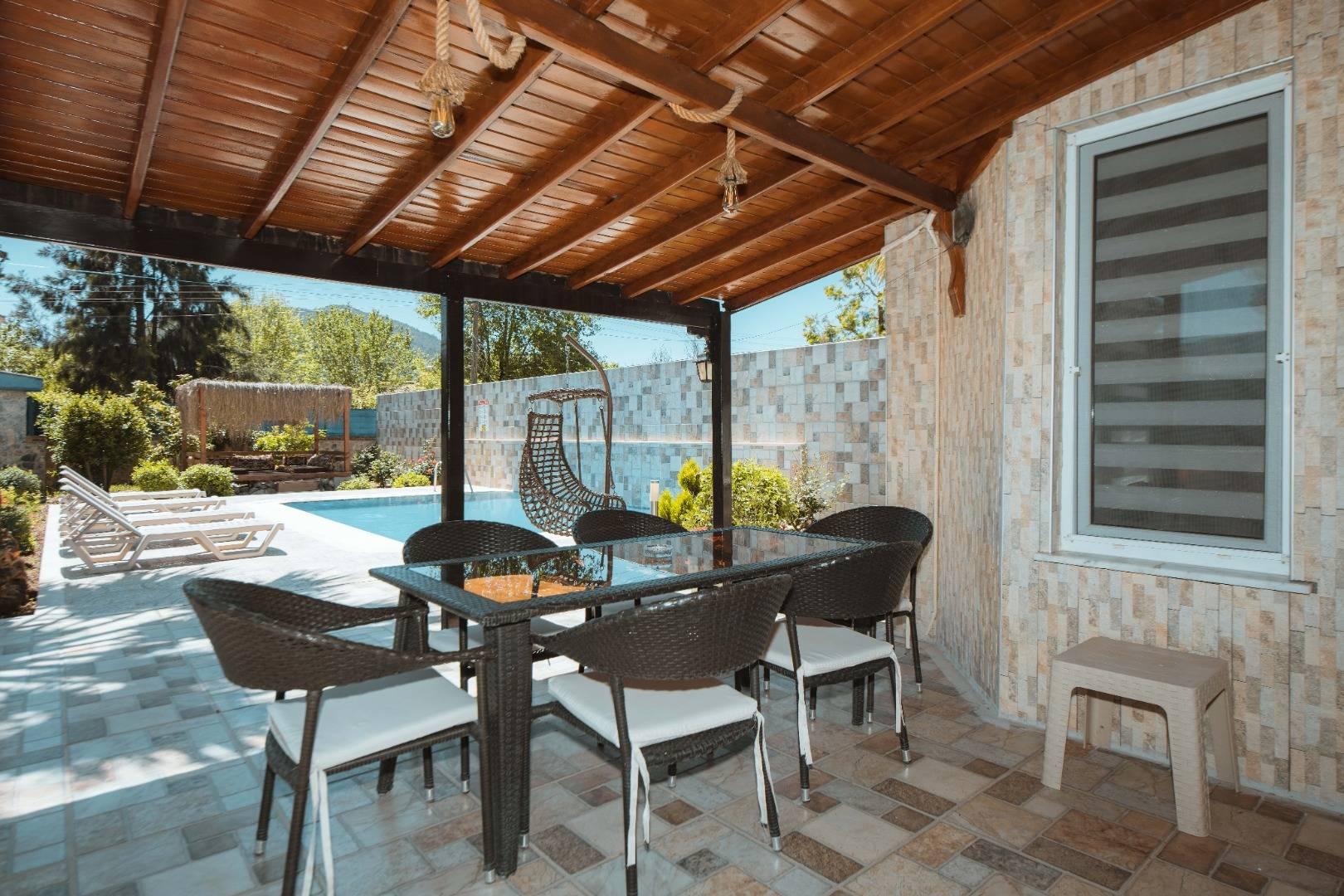 Fethiye Kayaköy'de Doğa Manzaralı, Özel Havuzlu, Konforlu Villa-37541