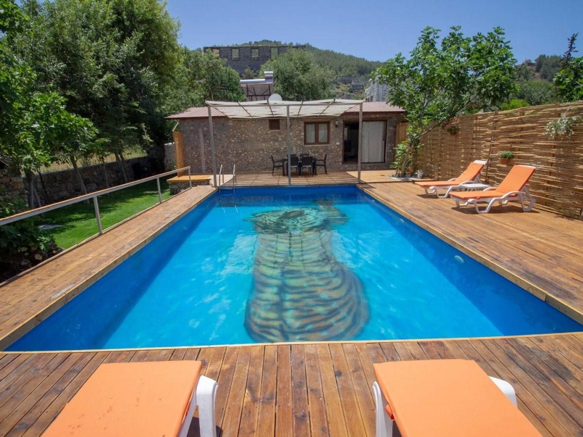 Fethiye Kayaköy'de Doğayla İç İçe, Özel Havuzlu, 2+1, Bahçeli Villa-42140
