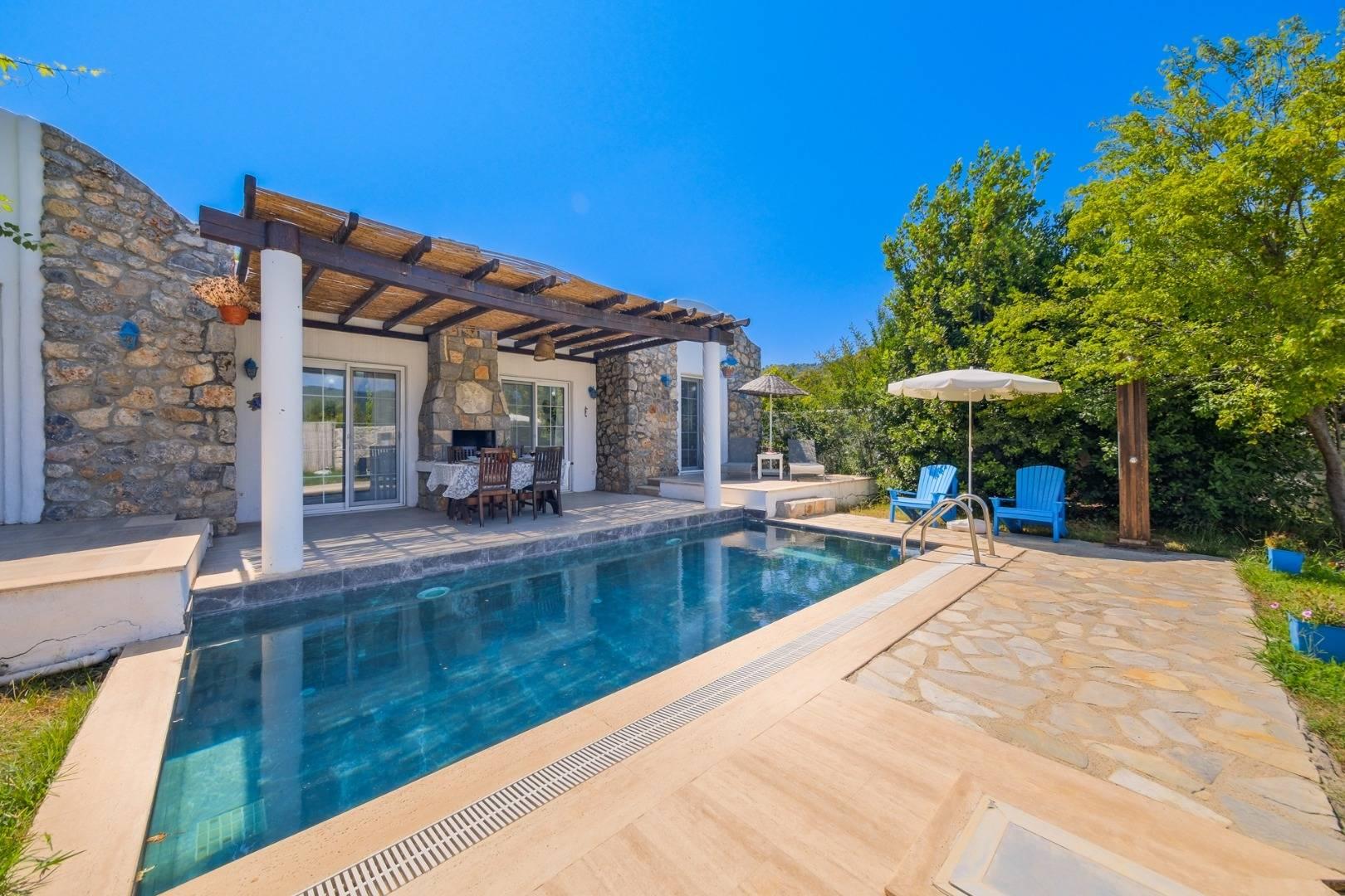Fethiye Kayaköy'de Doğayla İç İçe, Özel Havuzlu, Jakuzili Villa-41057