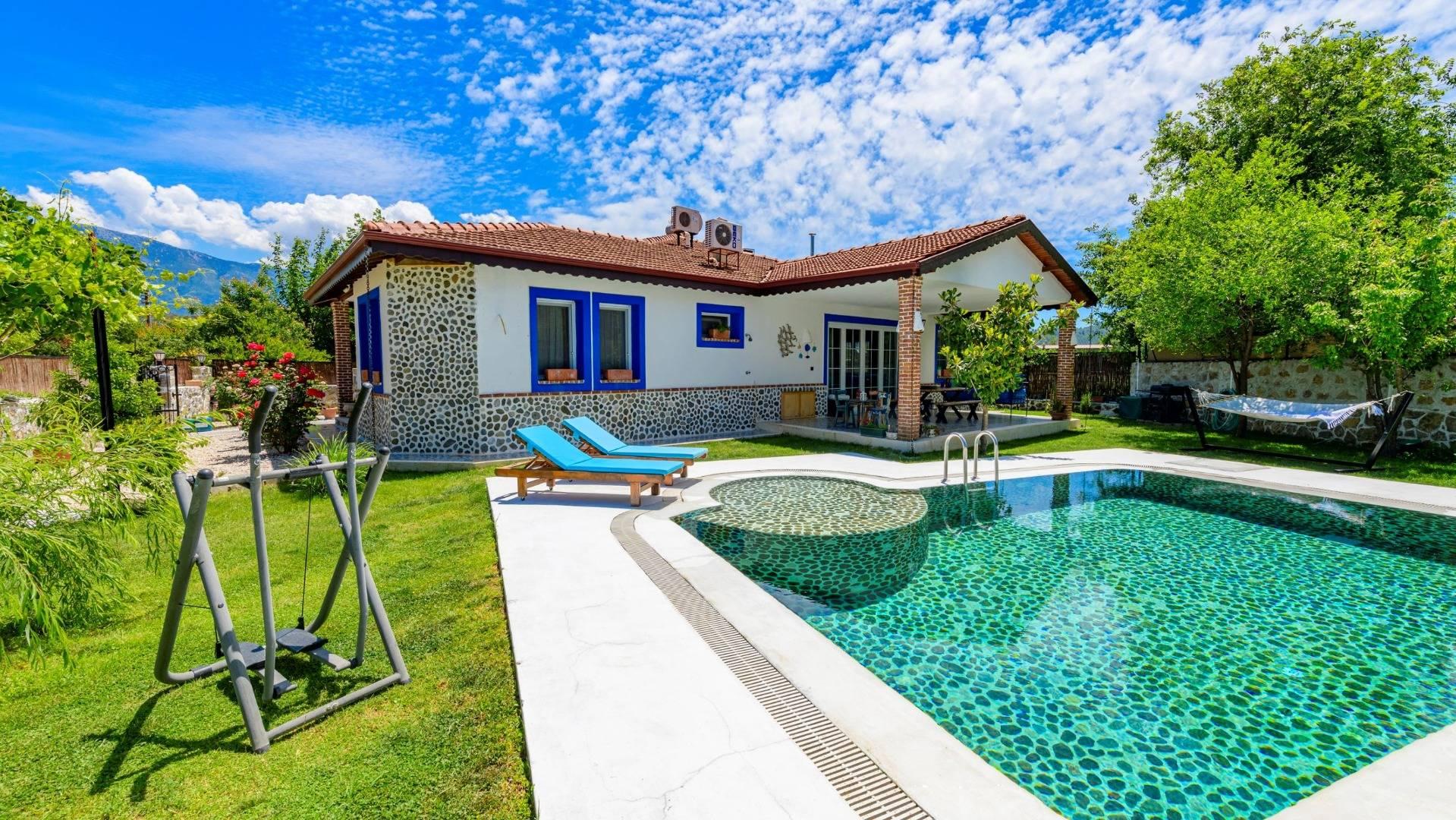 Fethiye Kayaköy'de Geniş Bahçeli, 3+1 Özel Havuzlu,  Villa -34813