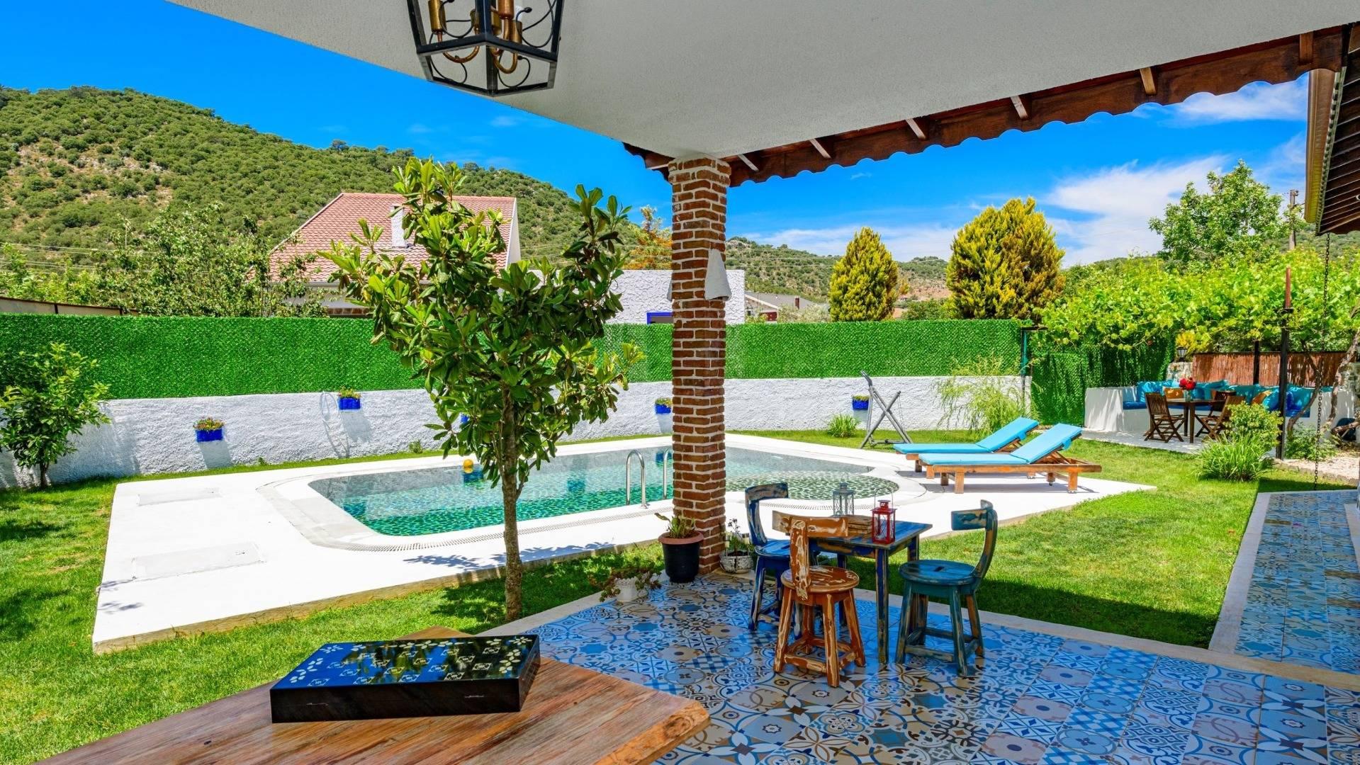 Fethiye Kayaköy'de Geniş Bahçeli, 3+1 Özel Havuzlu,  Villa -34813