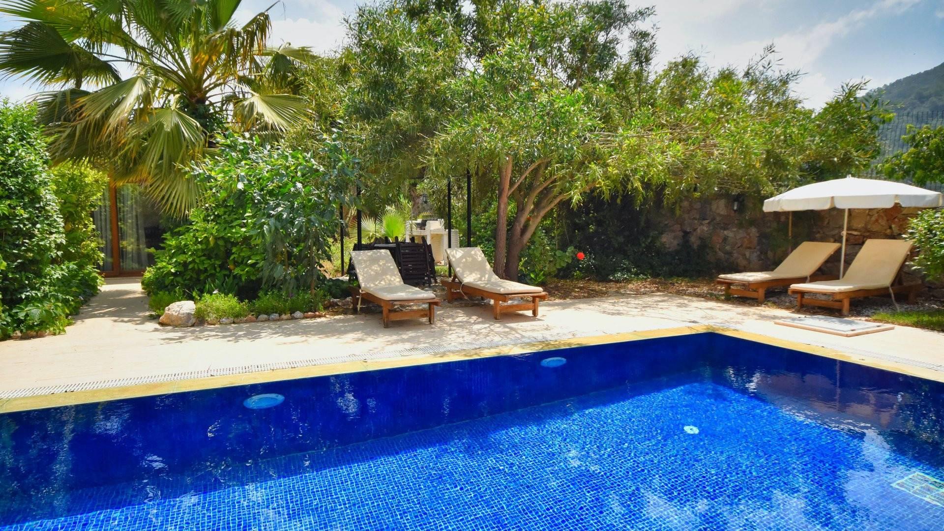Fethiye Kayaköy'de Geniş Bahçeli, Özel Havuzlu, Kiralık Villa-41527
