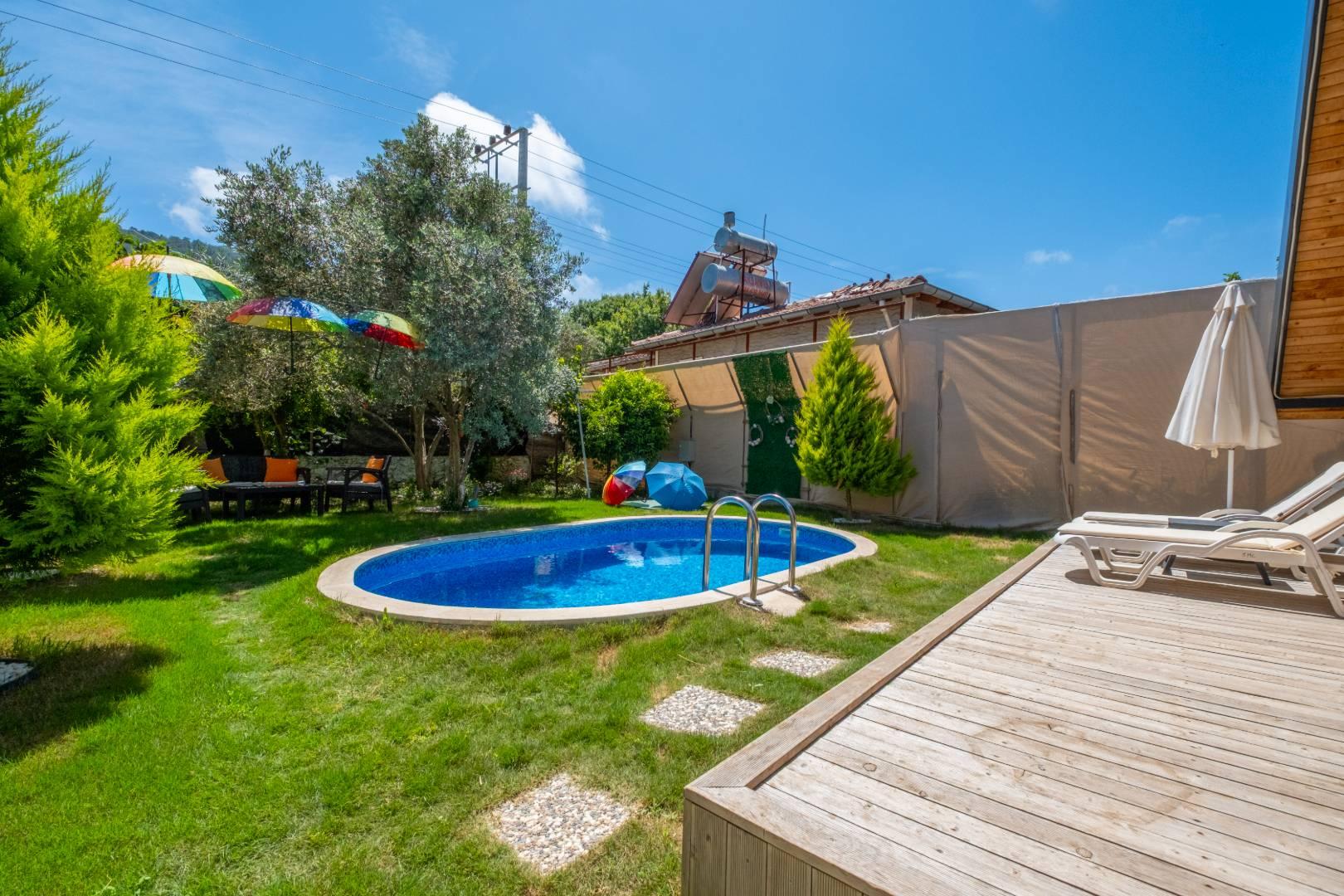 Fethiye Kayaköy'de Huzurlu Doğada, Özel Havuzlu, 4 Kişilik Bungalov-33847