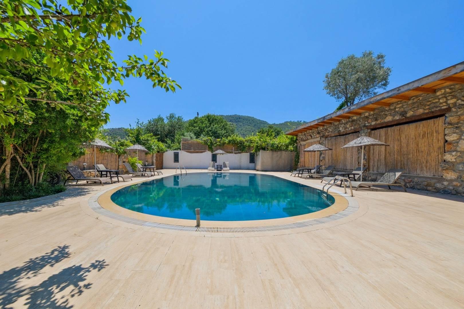 Fethiye Kayaköy'de Muhteşem Bahçe İçerisinde, Özel Havuzlu, Taş Villa-41070