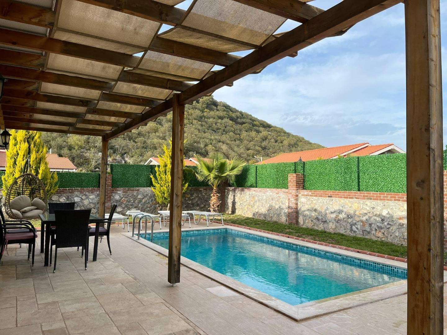 Fethiye Kayaköy'de Müthiş Doğada, Özel Havuzlu, Modern Kiralık Villa-21039